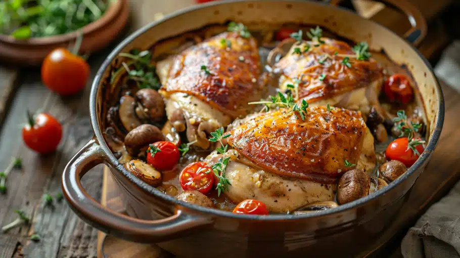 Recette poulet Marengo : ce classique mijoté qui réchauffe le cœur