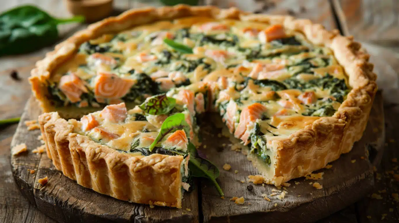 Tarte aux épinards et saumon : recette simple et savoureuse pour tous les jours
