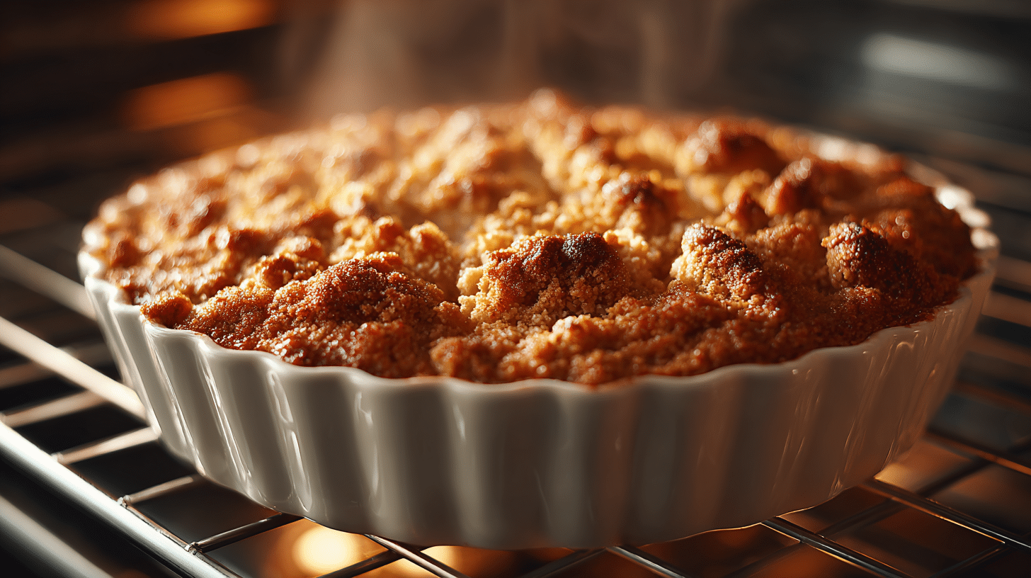 Crumble pomme poire au four
