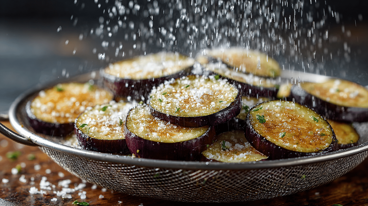 Aubergines dégorgées au sel pour gratin