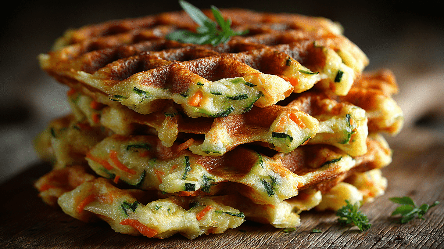 Gaufres aux légumes : recette facile, saine et croustillante