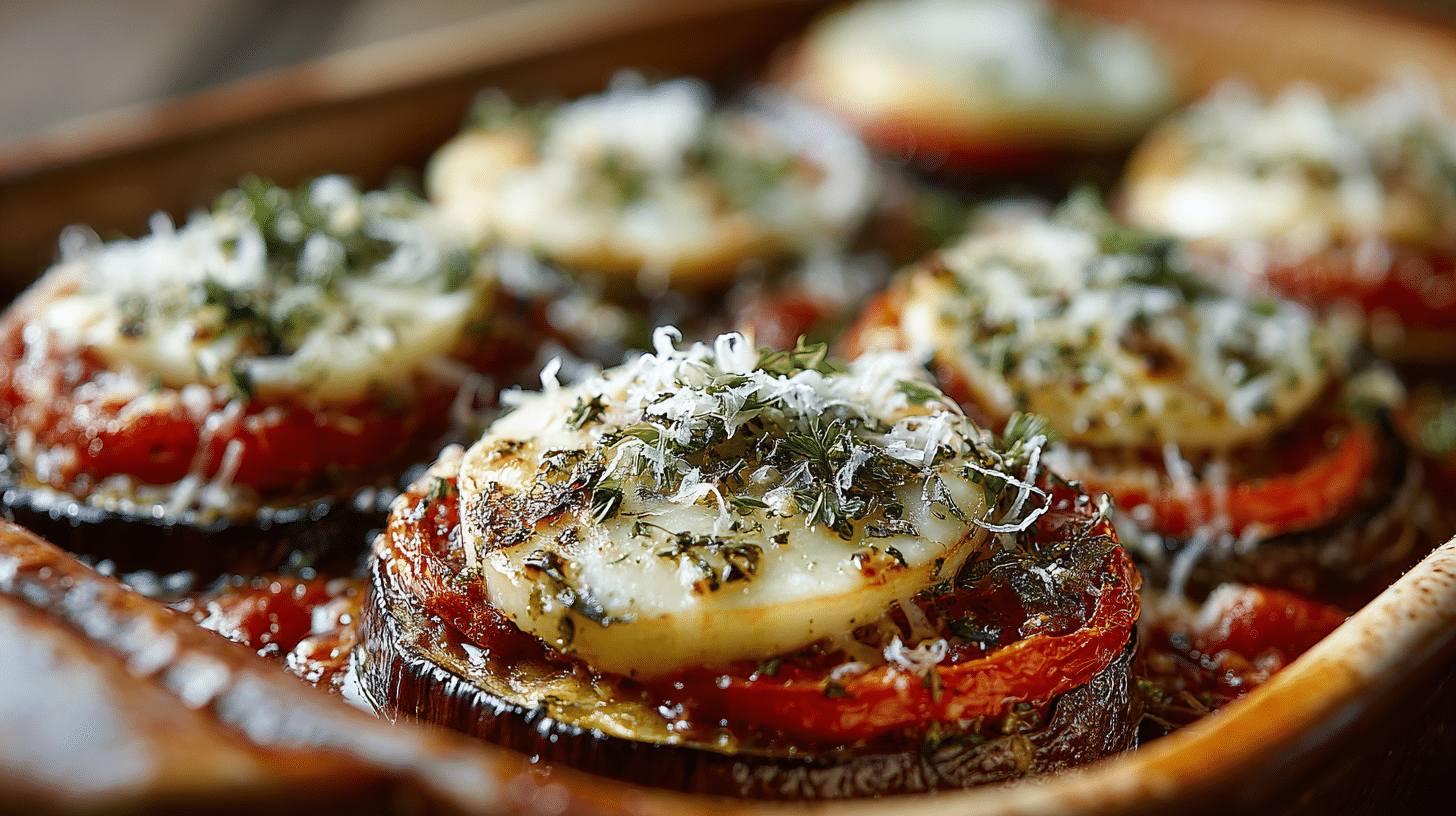 Montage du gratin d’aubergines