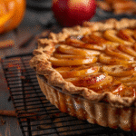 Tarte aux pommes citrouille dorée et parfumée à la cannelle - dessert d’Halloween facile et gourmand