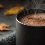 chocolat chaud noir potion à la cannelle halloween