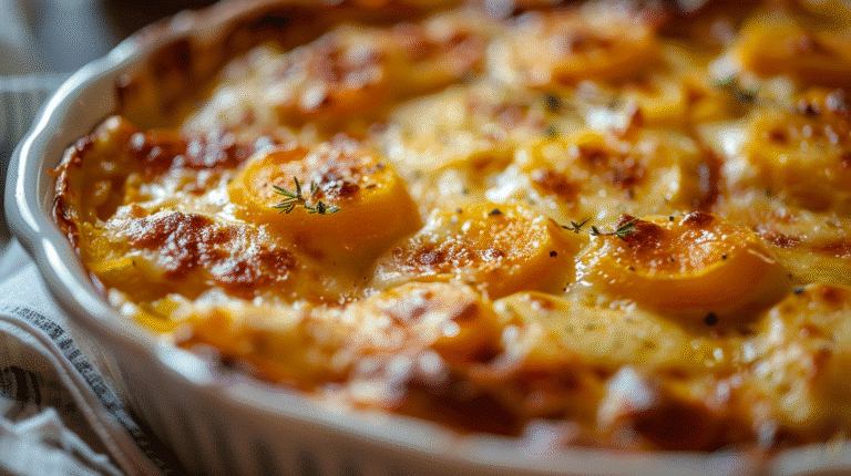 Gratin de butternut au comté et crème légère – recette automnale rapide et fondante