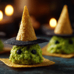 guacamole monstre nachos chapeaux apéritif halloween