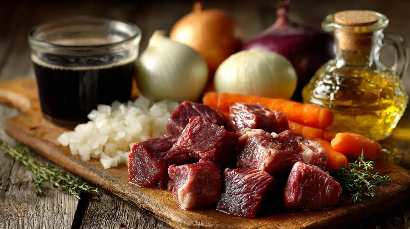 ingredients-boeuf-bourguignon-sans-vin ingrédients pour bœuf bourguignon sans vin rouge