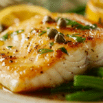 Poisson au citron et câpres avec poêlée de haricots verts – recette saine et rapide d’automne
