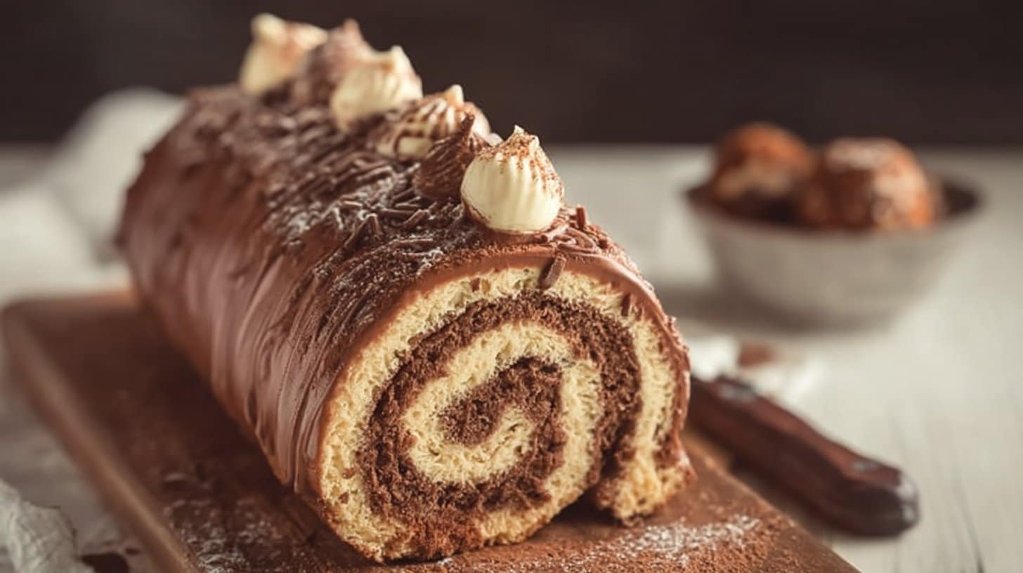 Bûche Roulée au Chocolat