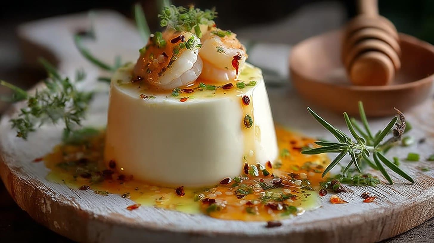 Panna cotta salée luxueuse