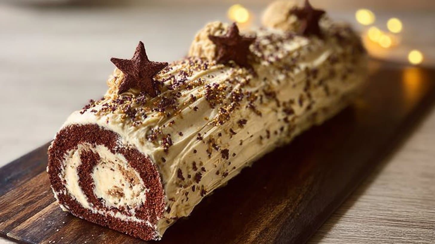Bûche roulée chocolat et stracciatella