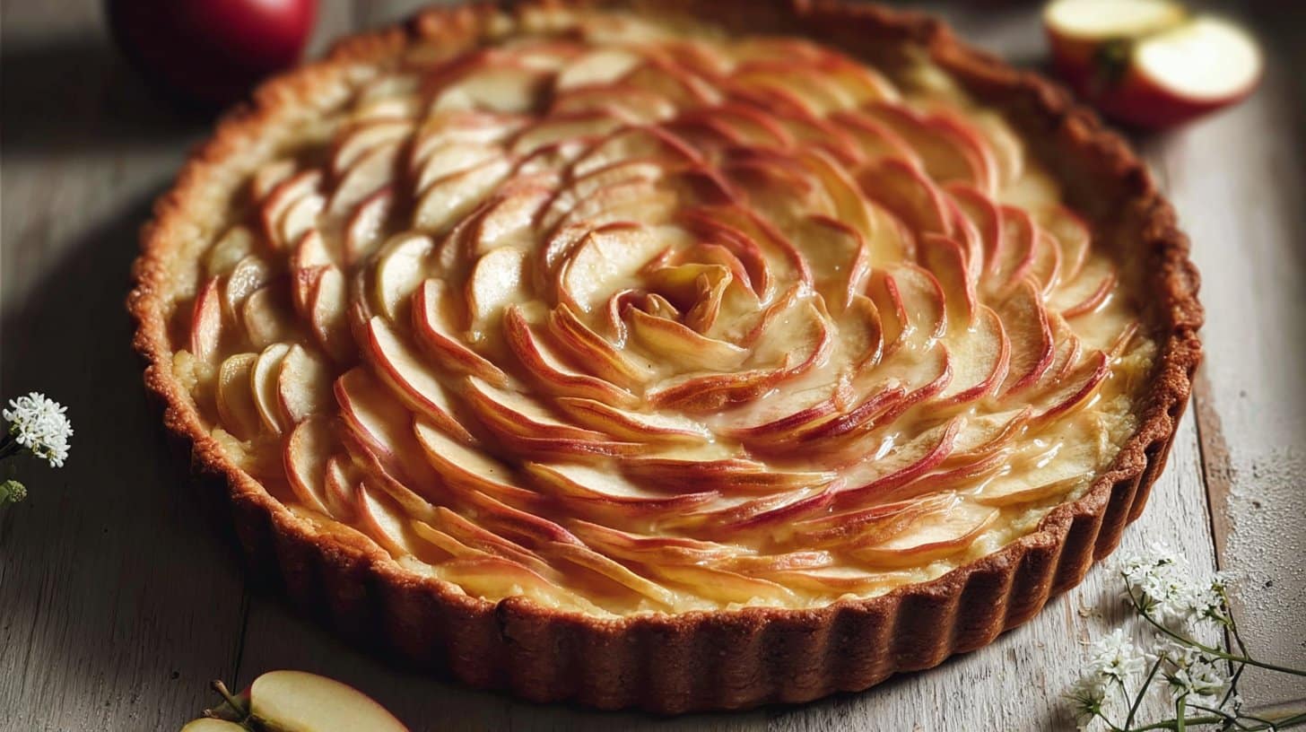 Tarte aux pommes rosace