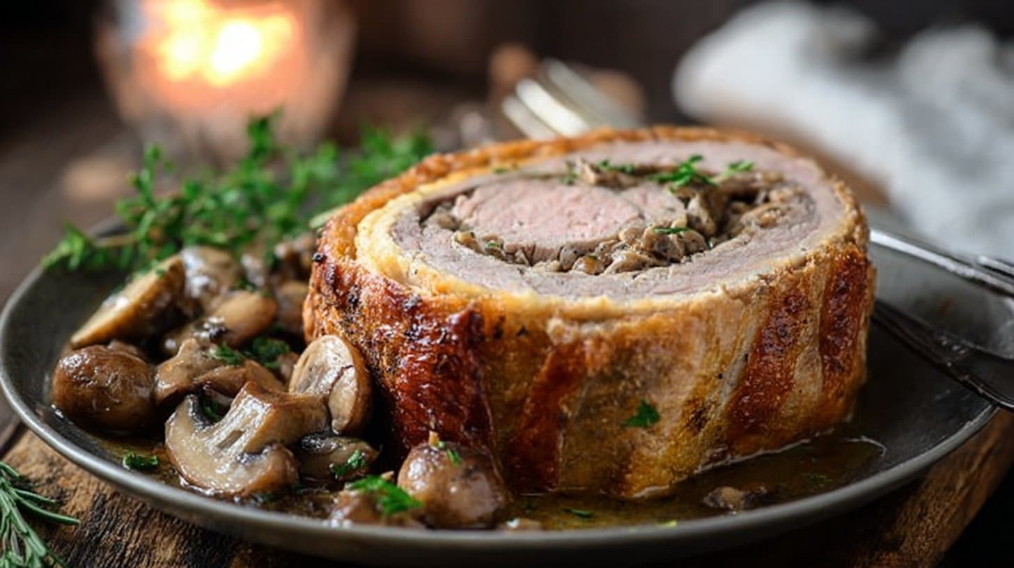 Filet Mignon de Veau en Croûte, Farci au Boudin Blanc