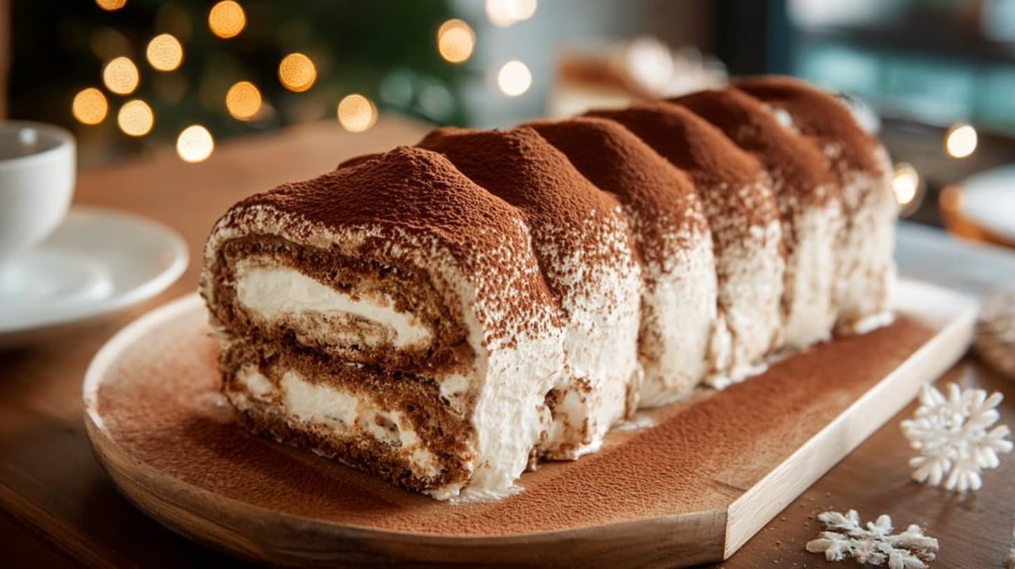 Bûche de Noël façon tiramisu
