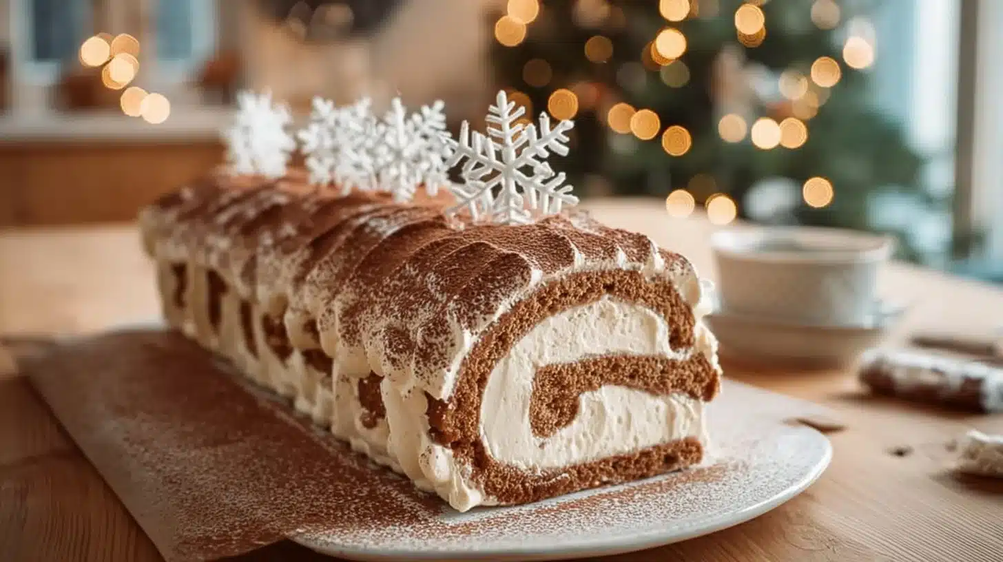 Bûche de Noël façon Tiramisu : Un Dessert Festif et Chaleureux