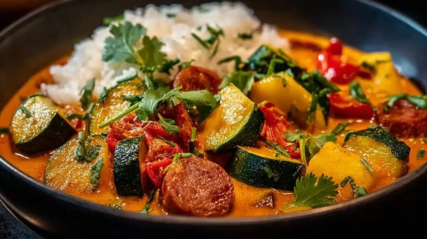 Curry de Courgettes au Chorizo et Lait de Coco : Un Plat Réconfortant et Parfumé