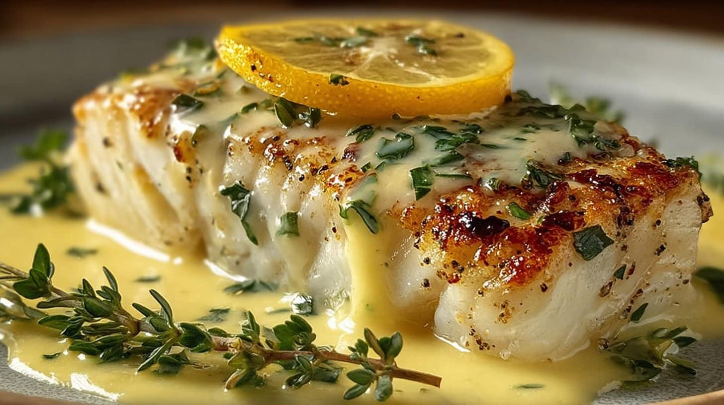 Cabillaud au Four à la Moutarde et Crème Citronnée