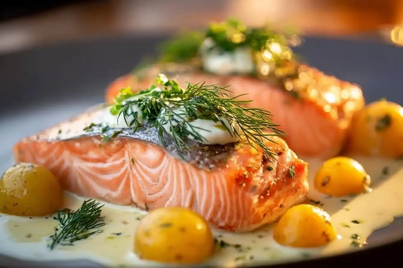 Pavé de Saumon à la Crème de Ciboulette : Réconfortant et Savoureux