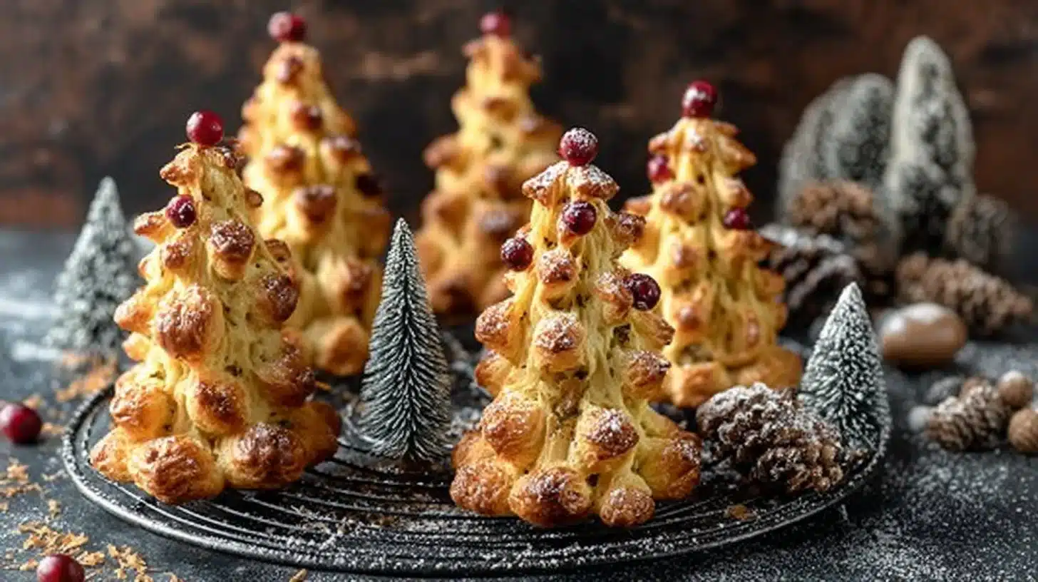Petits sapins de Noël en pâte feuilletée : des douceurs élégantes et gourmandes