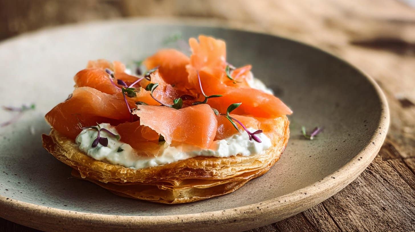 Feuilleté au Saumon Fumé & Sa Crème Ricotta