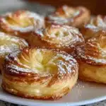 Roulés Feuilletés aux Pommes Express sur une assiette délicieuse