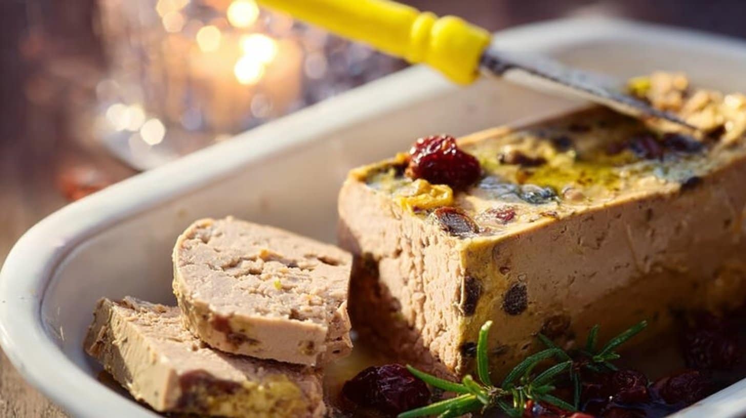 Terrine de foie gras et fruits secs