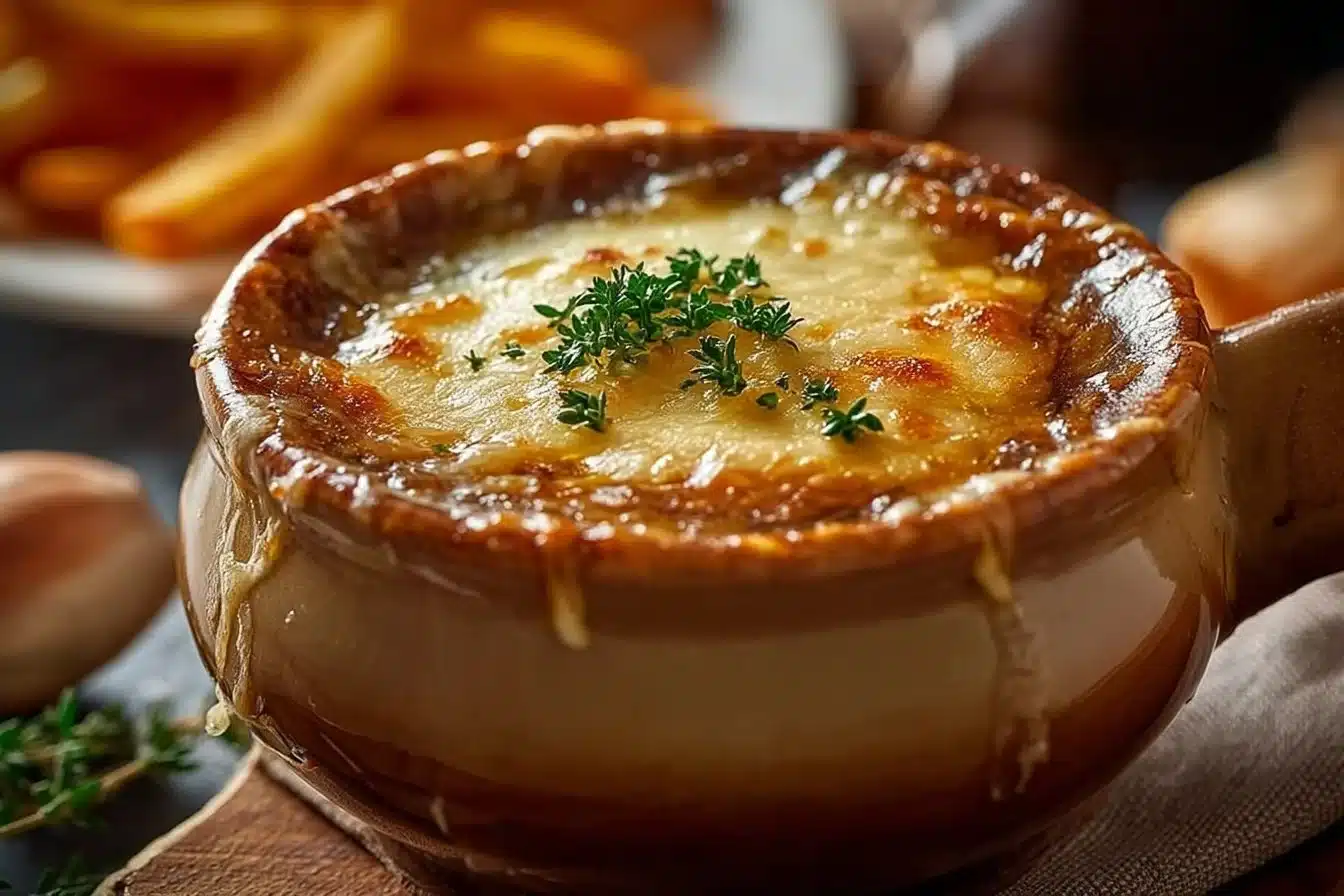 Soupe à l’oignon gratinée : Une Recette Confortable et Savoureuse