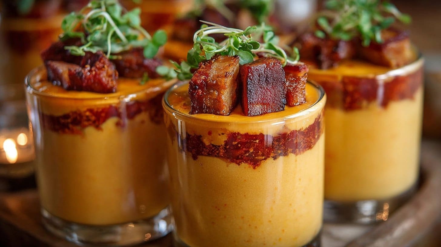 Verrines Butternut Chorizo et Lard