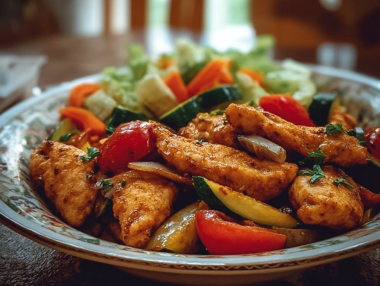 Émincé de Poulet Léger avec Légumes Frais