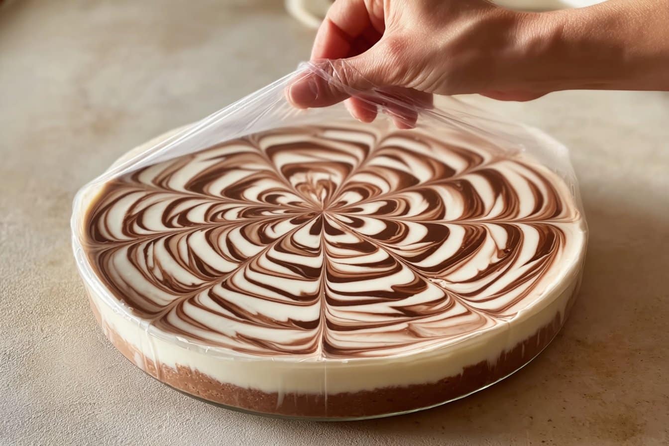 Mousse zébrée aux deux chocolats