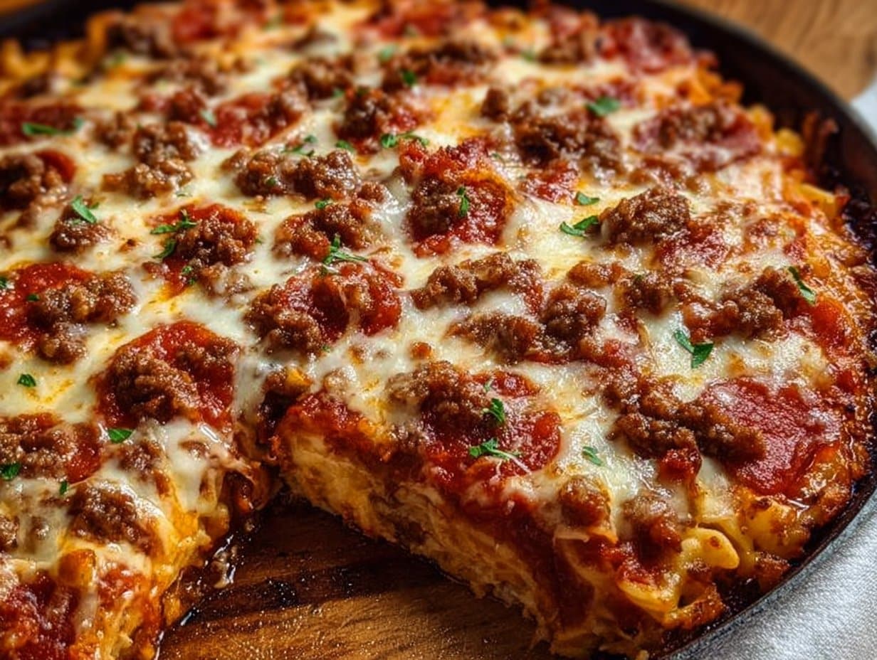 Casserole de pizza pour les amateurs de viande