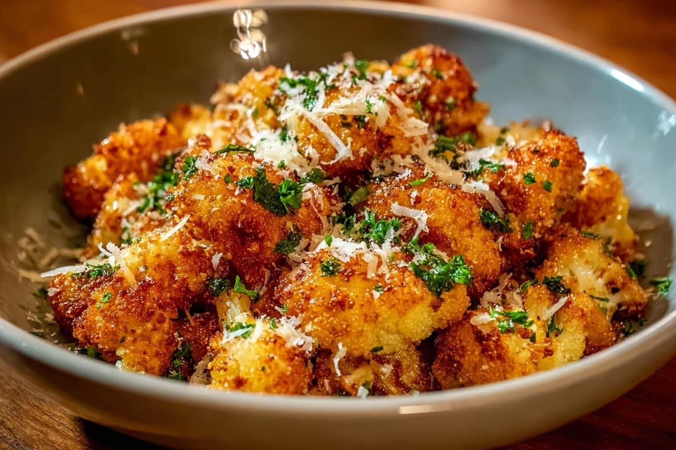 Crispy Parmesan Roasted Cauliflower