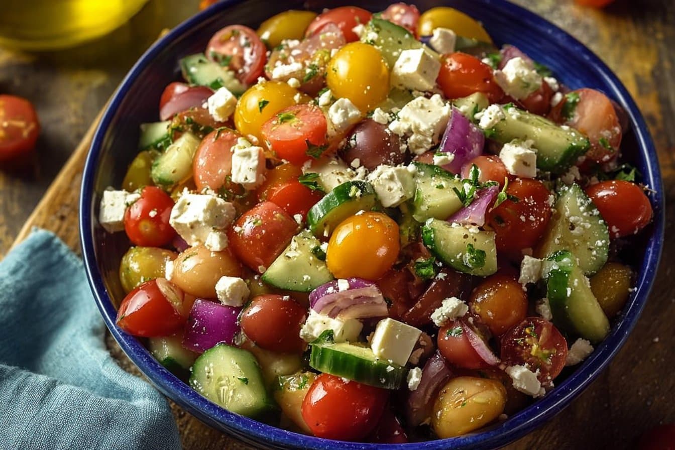 Salade de pois chiches à la grecque