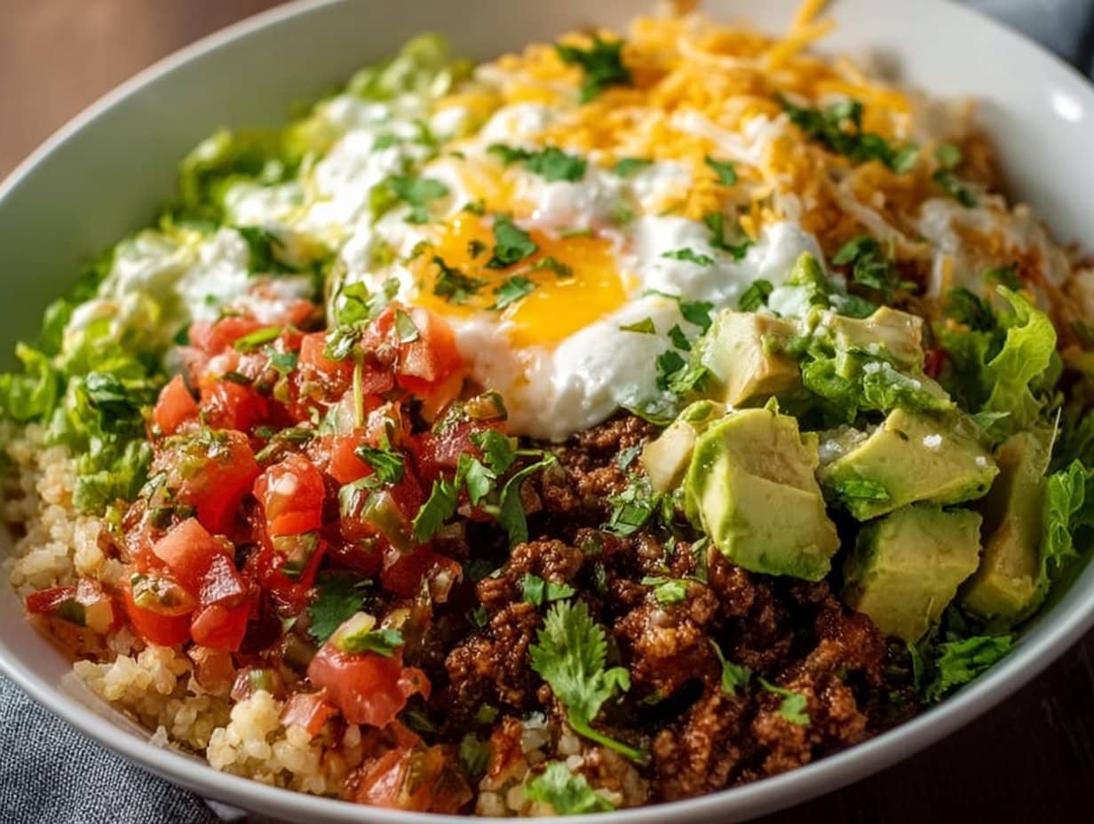 Bol de Burrito Faible en Glucides Facile - Petit Déjeuner Riche en Protéines en 25 Minutes