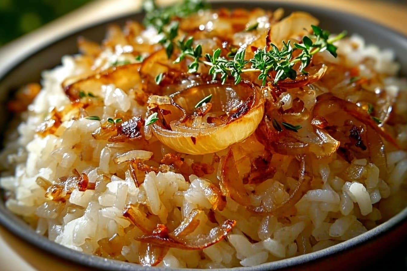 Riz à l’oignon à la française