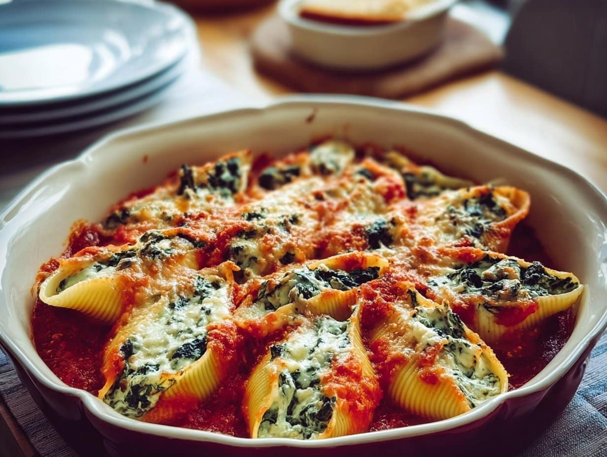 Coquilles Farcies aux Épinards et Ricotta