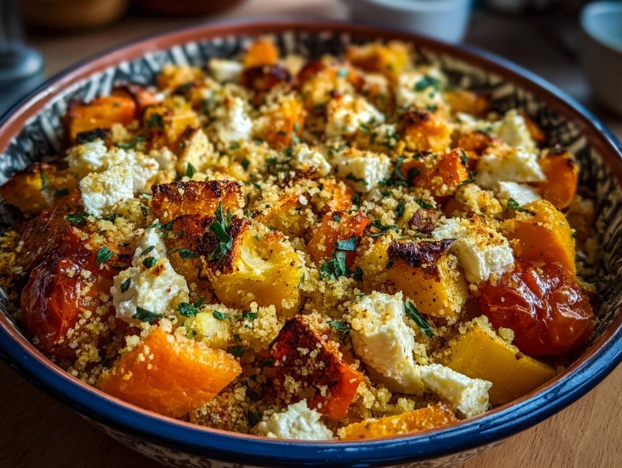 Crumble Salé aux Légumes et Feta