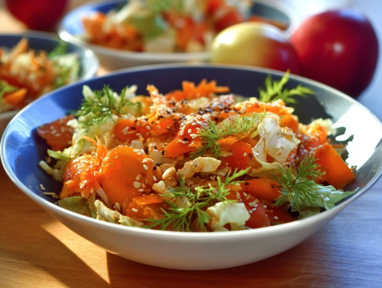 Salade hivernale, sauce moutarde miel & sésame - healthyfood_creation