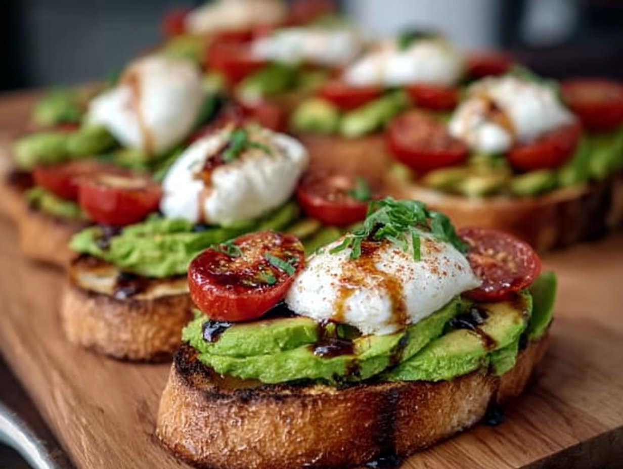 Bruschetta with Avocado and Burrata
