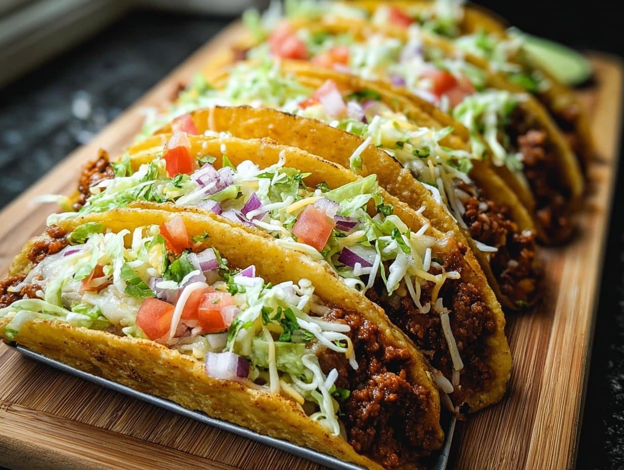 Tacos au fromage cuits au four (croustillants et garnis) que vous allez adorer