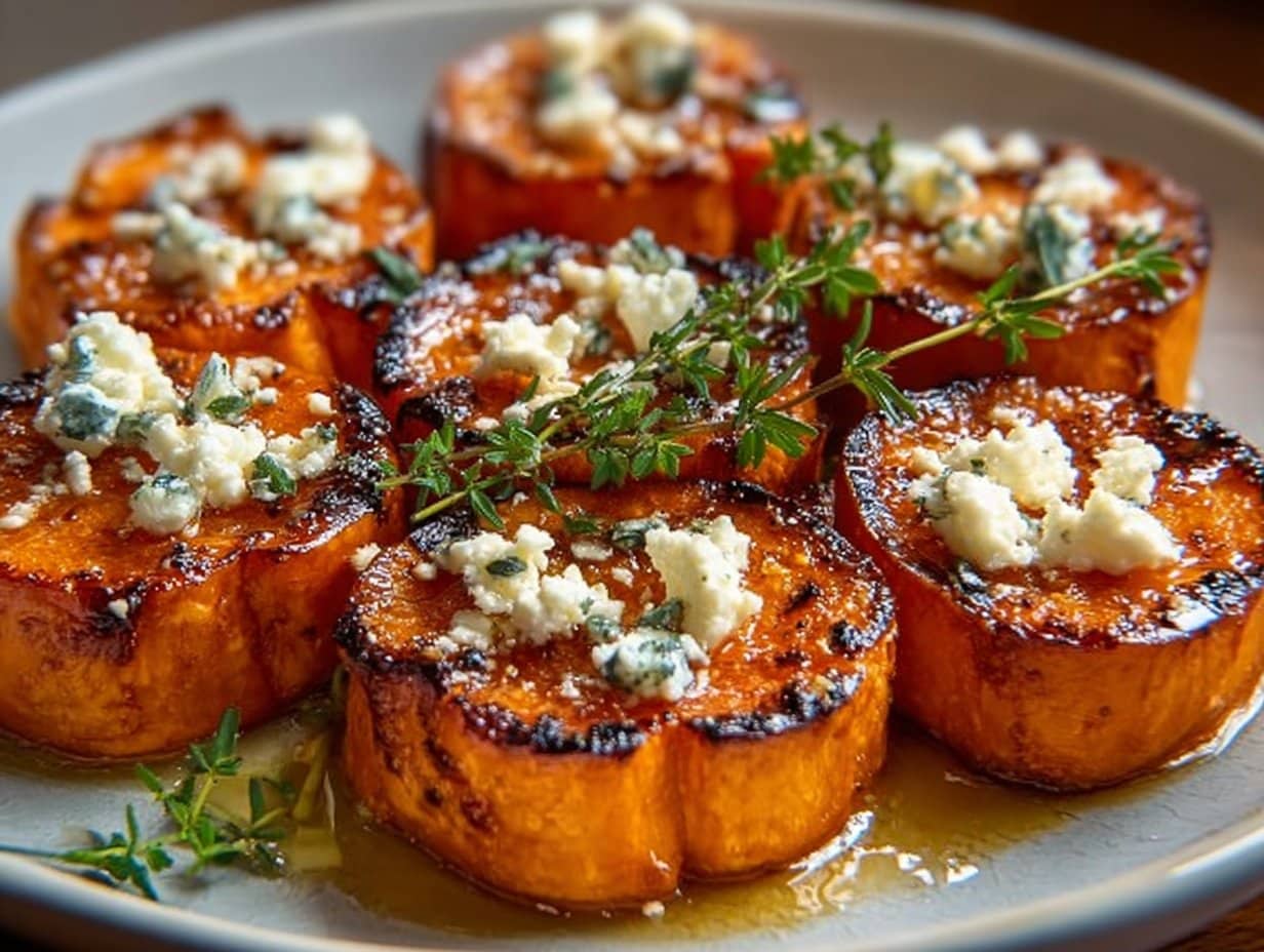 Rondelles de Patate Douce au Miel et Feta