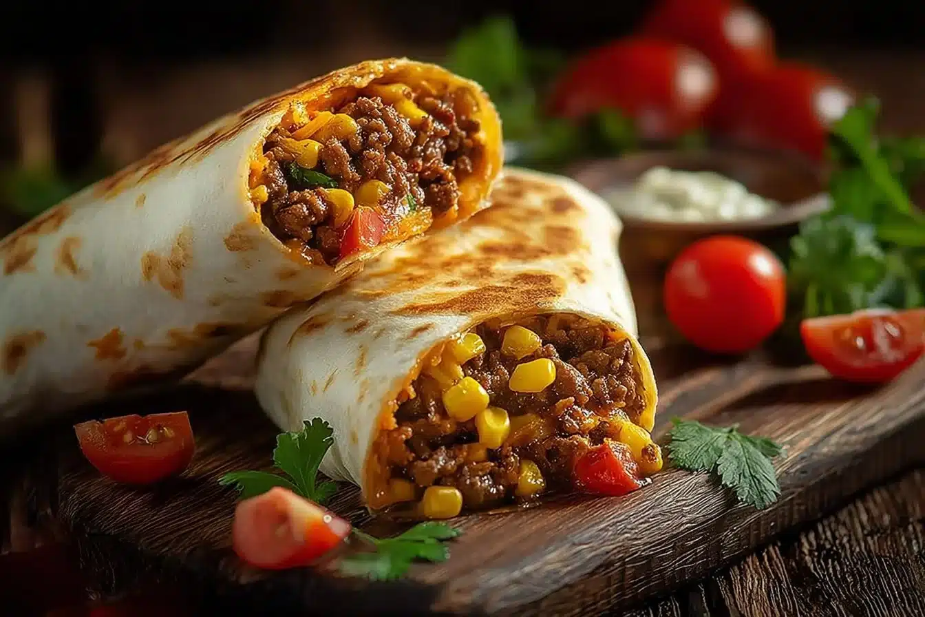 Burritos au bœuf et fromage