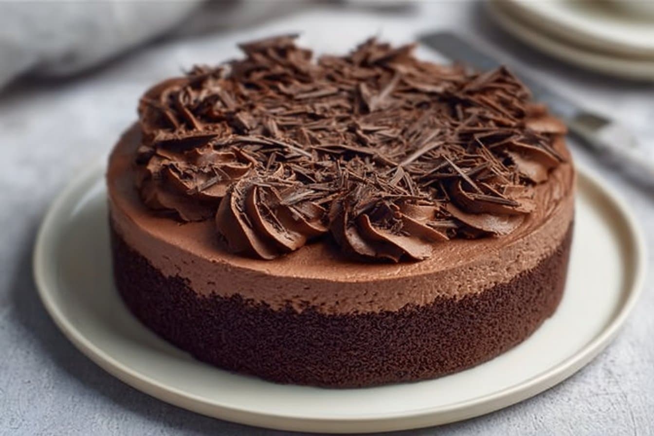 Gâteau mousse au chocolat fait maison