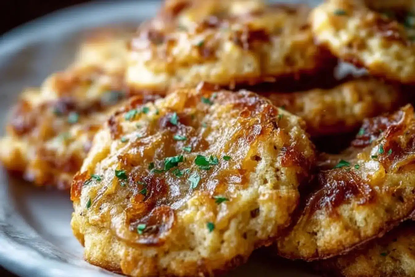 Cookies salés moelleux aux oignons caramélisés et comté