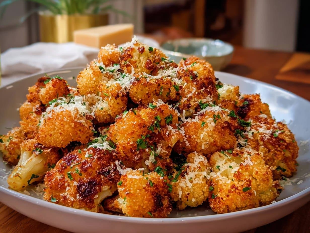 Chou-fleur rôti croustillant au parmesan