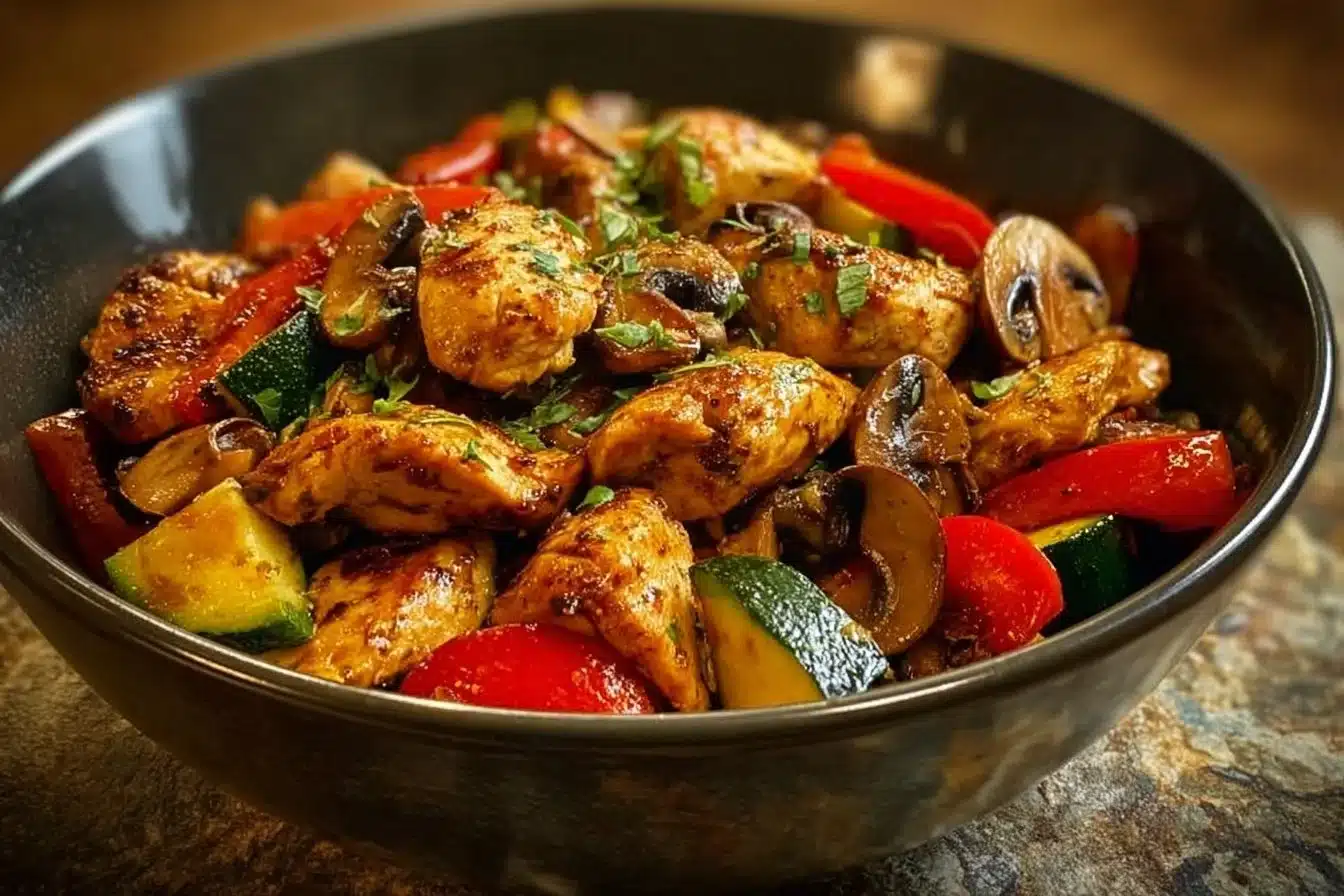 Émincé de Poulet Léger avec Légumes Frais
