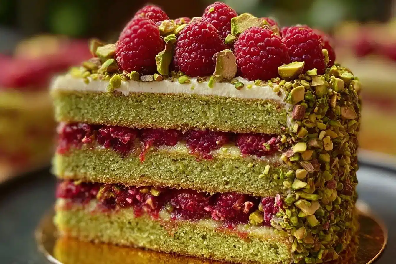 Gâteau à la Framboise et à la Pistache