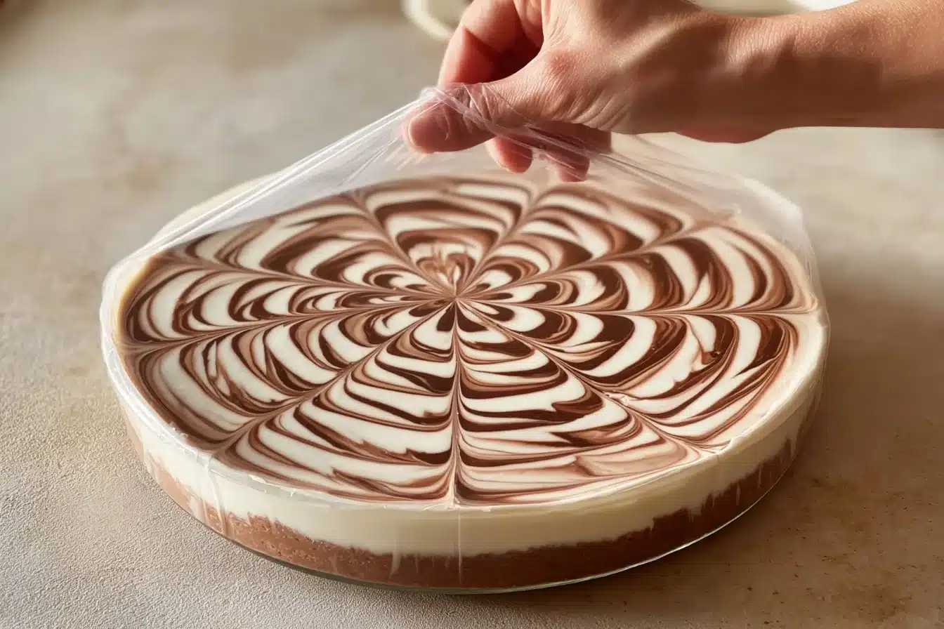 Mousse zébrée aux deux chocolats