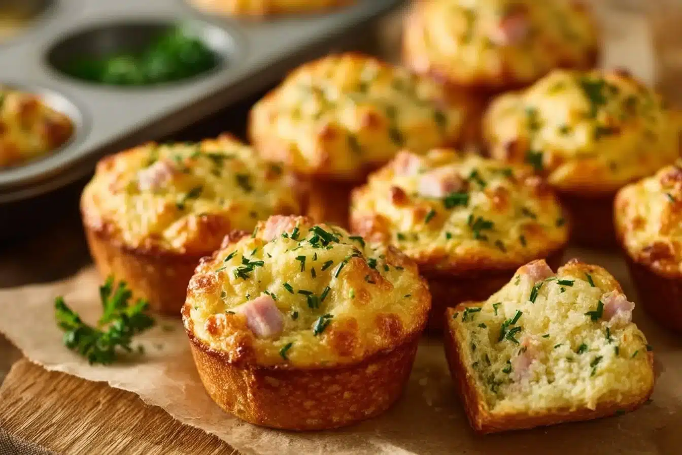Muffins Salés au Poulet fumé et Fromage