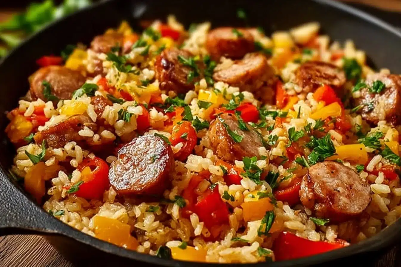Poêlée Saucisse Riz